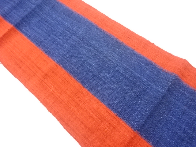 手織り真綿紬変わり縞模様織出し名古屋帯